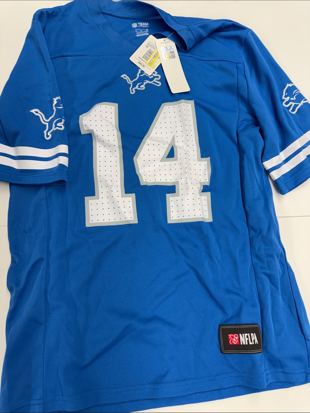 NEW NFL Lions #14 St Brown Men's Football Jersey Small